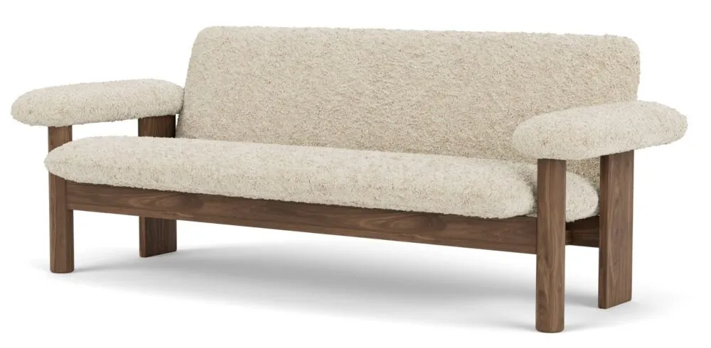Audo Copenhagen Brasilia bank -Sheepskin Nature-Walnut Veilige Betaling
