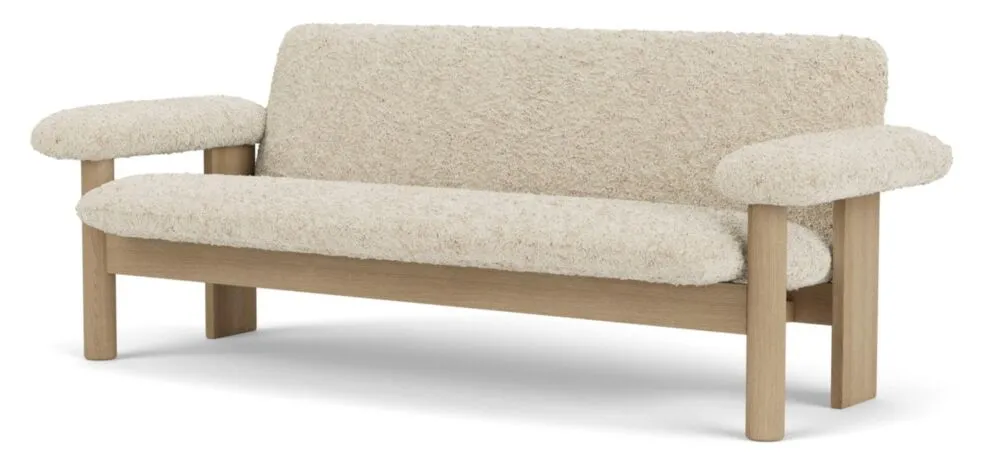 Audo Copenhagen Brasilia bank -Sheepskin Nature-Natural Oak Veilige Betaling