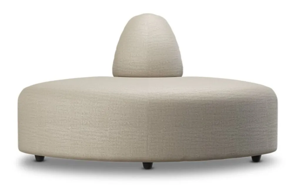 HKliving Jax bank element hoek rond-Ivory Snelle Levering