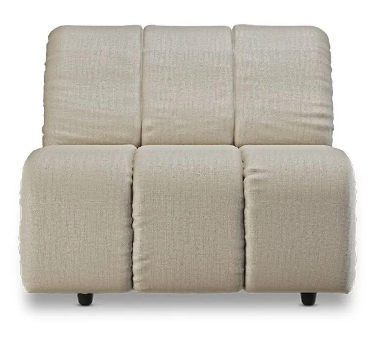 HKliving Wave bank - Middle element-Ivory Hoge Kwaliteit