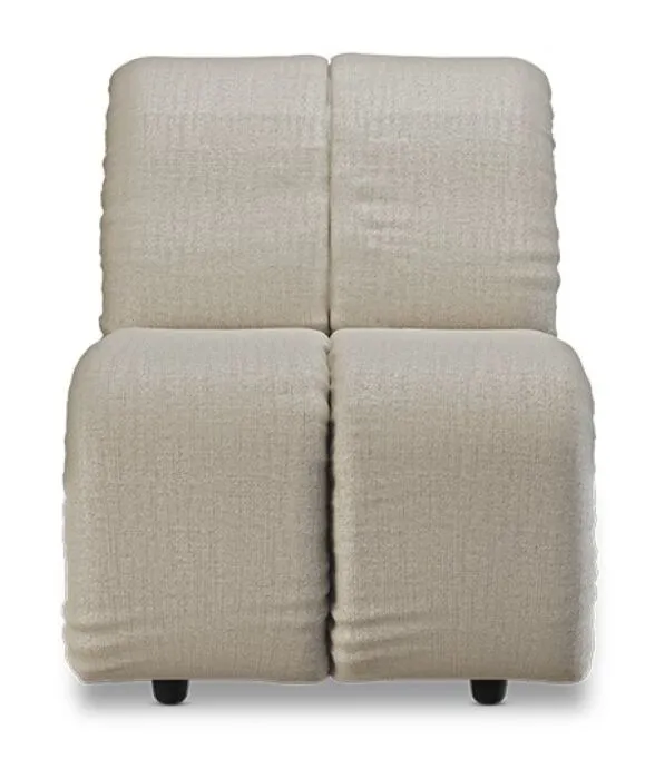 Meest Verkocht HKliving Wave bank - Middle Small element-Ivory