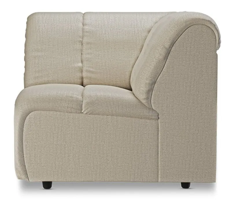 Alleen Vandaag HKliving Wave bank - Corner element-Ivory