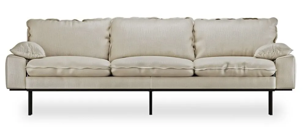 Nu Kopen HKliving Retro 4-zits bank-Ivory