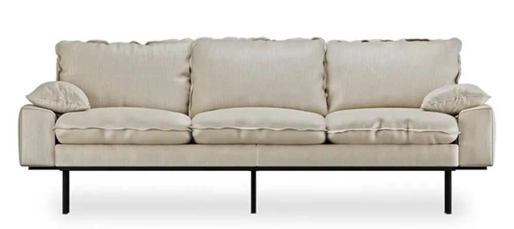 Rechtstreeks Van De Fabrikant HKliving Retro 3-zits bank-Ivory