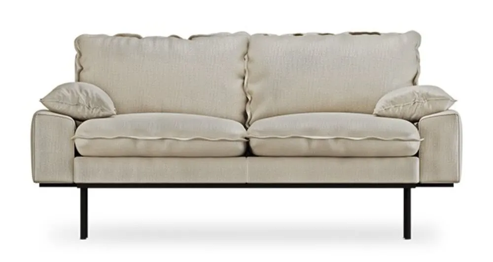 HKliving Retro 2-zits bank-Ivory Actieprijs