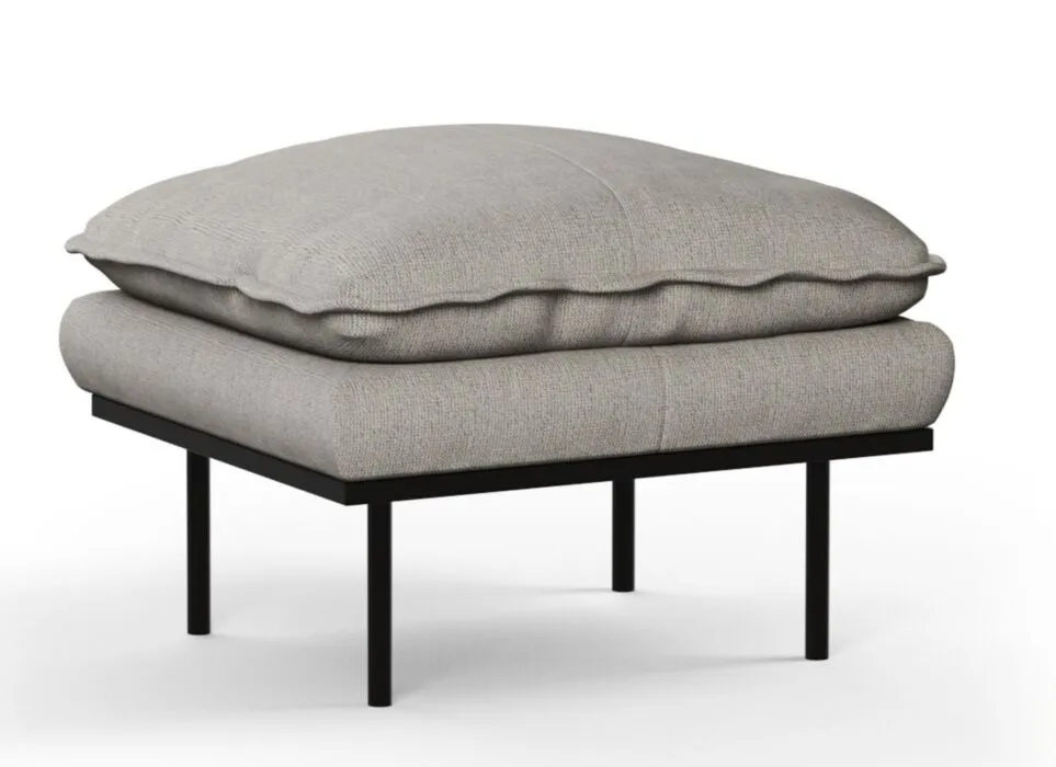 HKliving Retro hocker-Light Grey Weekendaanbieding