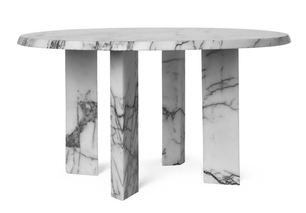 Seizoensaanbieding Ferm Living Taula salontafel-White/Charcoal