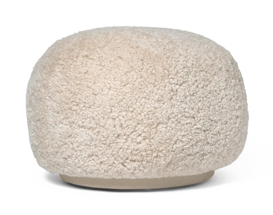 Goedkoop Ferm Living Rico lounge pouf - Sheepskin Moonlight