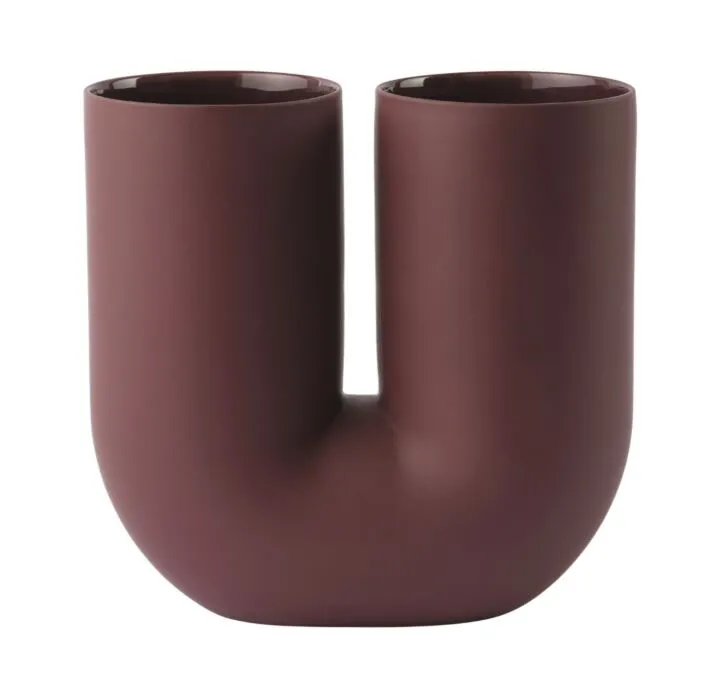 Rechtstreeks Van De Fabrikant muuto Kink vaas-Deep Red