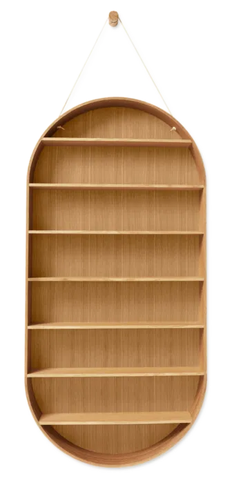 Superprijs Ferm Living Oval Dorm wandkast-Oiled Oak
