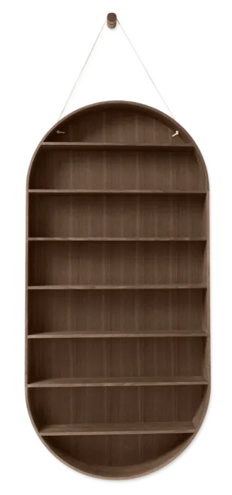 Gereduceerde Prijs Ferm Living Oval Dorm wandkast-Smoked Oak