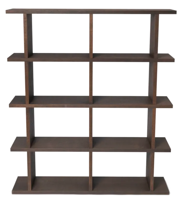 Laatste Versie Ferm Living Kona boekenkast-2x4-Dark Stained Oak