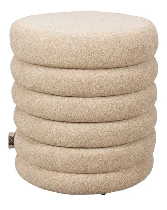 Beperkte Voorraad Dutchbone Fern krukje-Beige