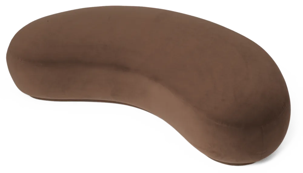 Merkproduct Ferm Living Rico Lounger ottoman-Rich Velvet - 36 Soft Brown