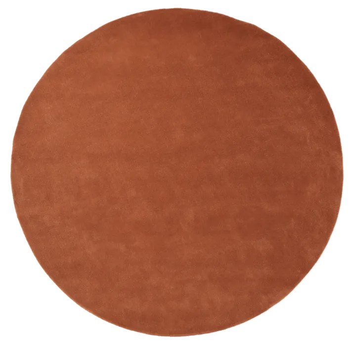 Uitverkoop Ferm Living Stille Tufted rond vloerkleed-Red Brown