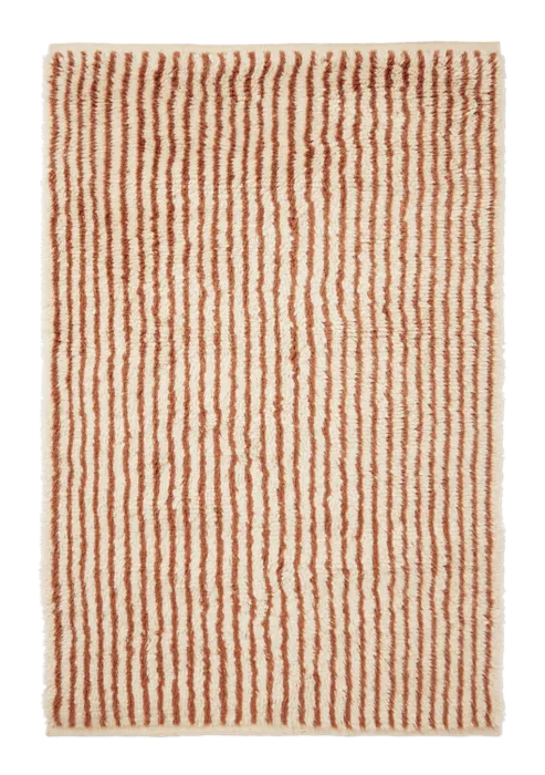 Ferm Living Kami Knotted vloerkleed-120x180 cm-Off-White/Red Brown Beste Prijs