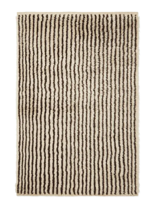 Ferm Living Kami Knotted vloerkleed-120x180 cm-Off-White/Coffee Gecertificeerd