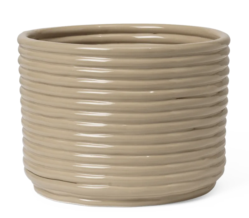 Rechtstreeks Van De Fabrikant Ferm Living Corduroy bloempot-Cashmere