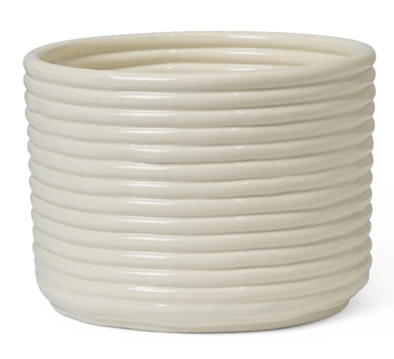 Betaalbaar Ferm Living Corduroy bloempot-Off-white