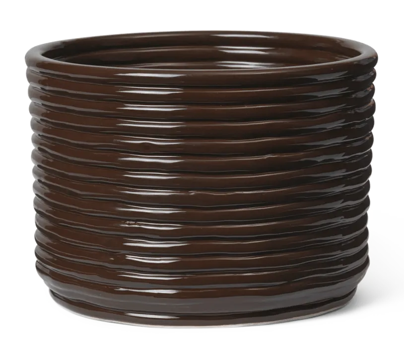 Koop Vandaag Ferm Living Corduroy bloempot-Carob Brown