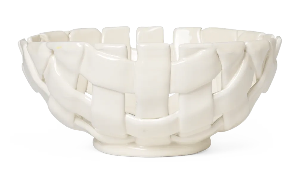 Ferm Living Plait schaal-Off-white-∅ 24 cm Dagaanbieding