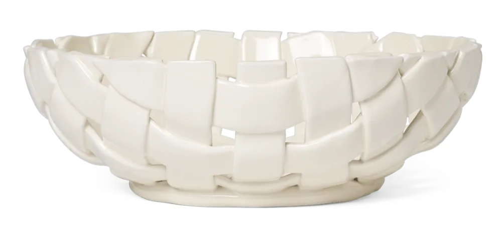 Laatste Versie Ferm Living Plait schaal-Off-white-∅ 30 cm