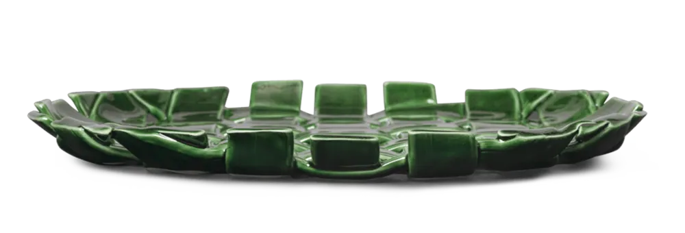 Ferm Living Plait schotel-Emerald Green Rechtstreeks Van De Fabrikant