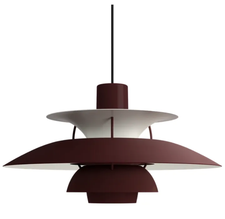 Louis Poulsen PH 5 hanglamp-Burgundy Premium