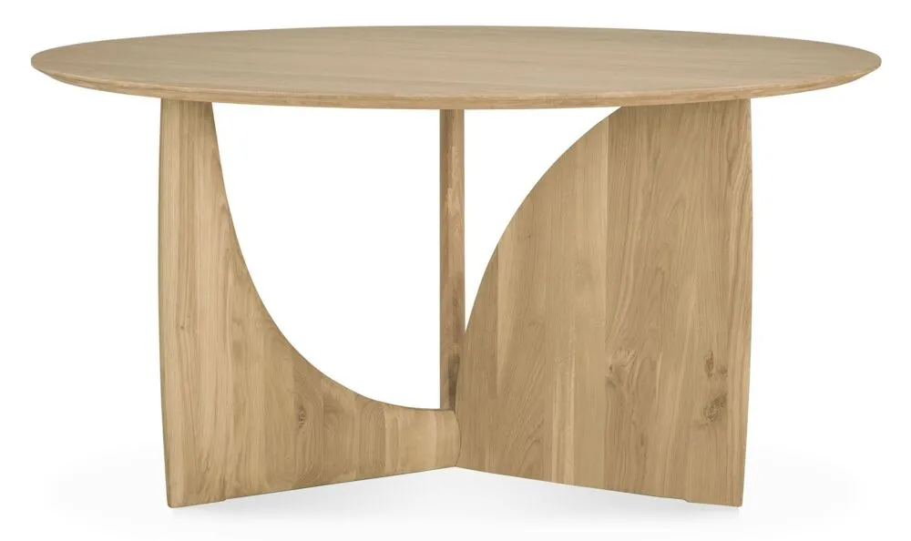 Goedkoop Ethnicraft Geometric ronde eettafel - eikenhout
