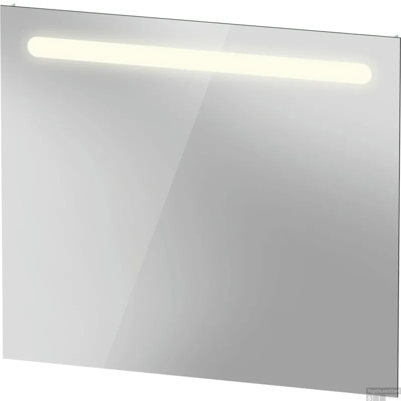Laatste Versie Spiegel Duravit No.1 Met Horizontale LED Verlichting 80x3.5x70cm Mat Wit