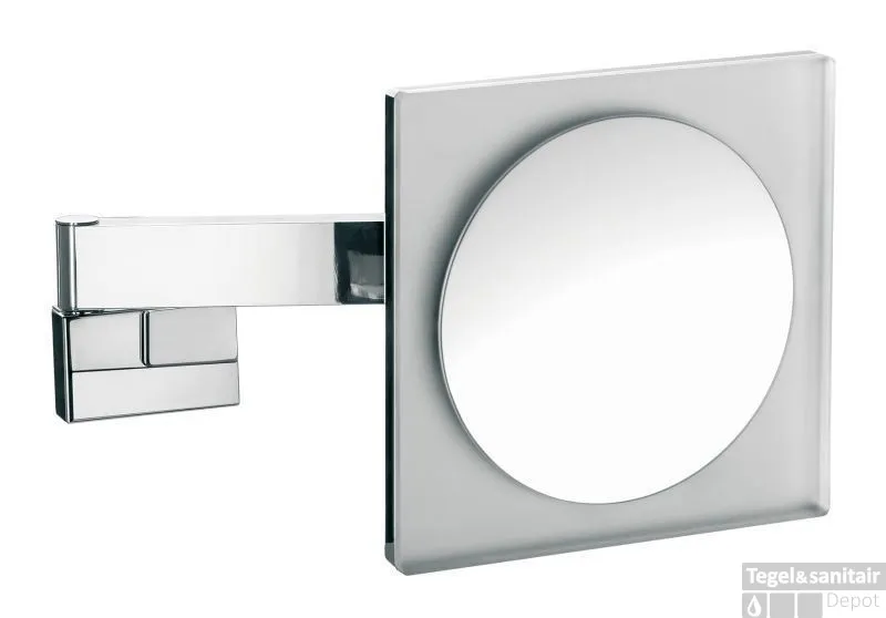 Emco Asis Scheerspiegel Vierkant 22cm.led Verlichting X3 Chroom Meest Verkocht