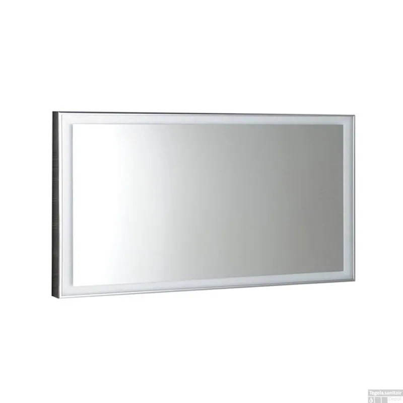 Badkamerspiegel Sapho Luminar 120.3x55.3 cm LED-Verlichting Frame Chroom Lage Kosten