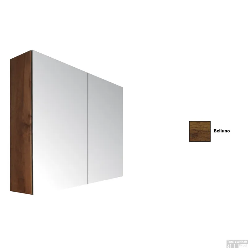 Spiegelkast Sanicare Qlassics 70 cm 2 Spiegeldeuren Belluno Eiken Populair