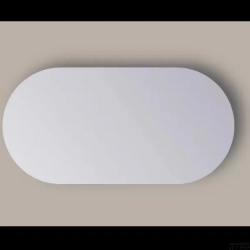 Rechtstreeks Van De Fabrikant Spiegel Sanicare Q-Mirrors 120x70 cm Ovaal/Rond Met Rondom LED Warm White incl. ophangmateriaal
