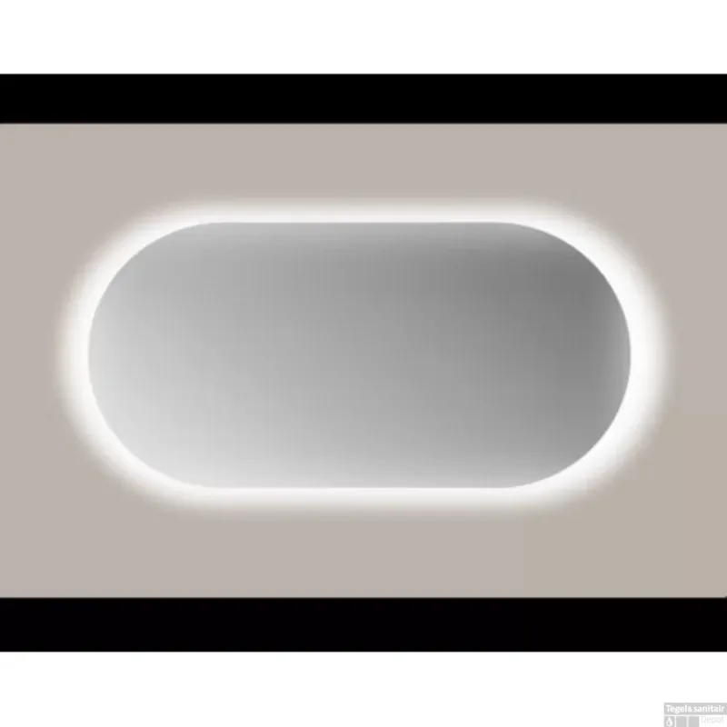 Meest Verkocht Spiegel Sanicare Q-Mirrors 100x70 cm Ovaal Met Rondom LED Warm White en Afstandsbediening incl. ophangmateriaal