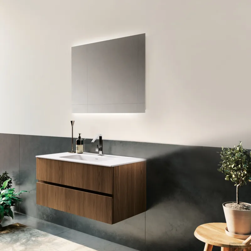 Badkamerspiegel Xenz Garda 140x70cm met Ledverlichting Boven- en Onderzijde en Spiegelverwarming Uitverkoop