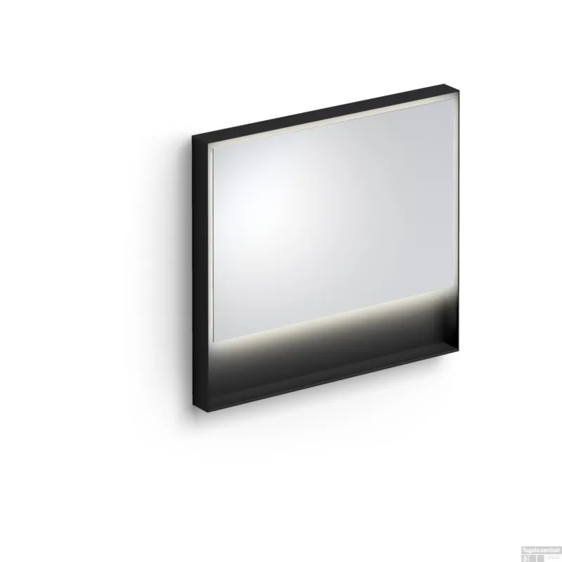 Betrouwbaar Clou Look At Me Spiegel 2700K LED-Verlichting IP44 Omlijsting In Mat Zwart 90x8x80cm
