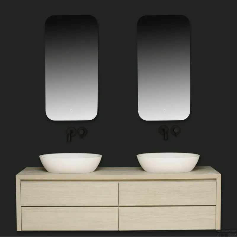 Aanbieding Badkamerspiegel Xenz Limone 50x100cm met Ledverlichting en Spiegelverwarming