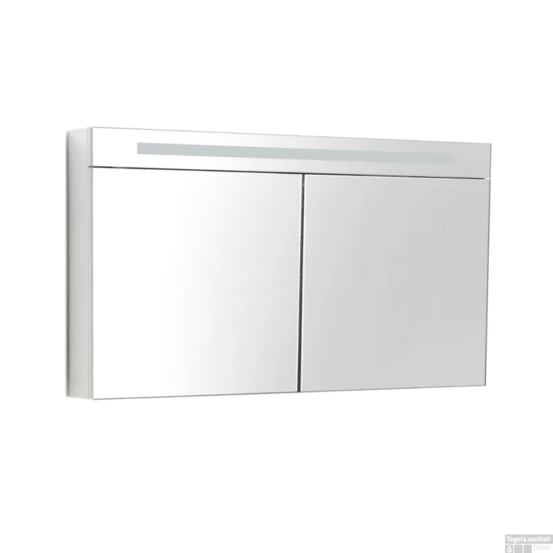 Favoriet Spiegelkast met verlichting & wcd 120 cm wit