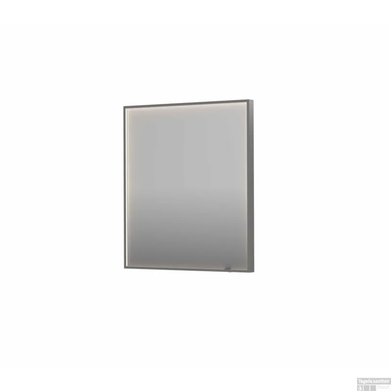 Spiegel INK SP19 70x4x80 cm incl. direct LED-Verlichting Rondom en Spiegelverwarming Geborsteld RVS Gecertificeerd