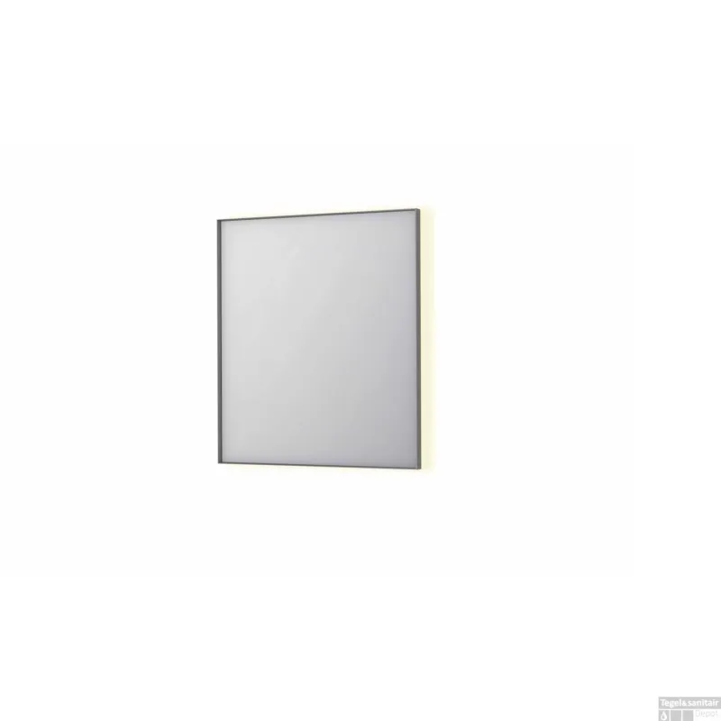 Spiegel INK SP32 70x4x80 cm Incl. Indirect LED-Verlichting Rondom en Spiegelverwarming Geborsteld RVS Merkproduct
