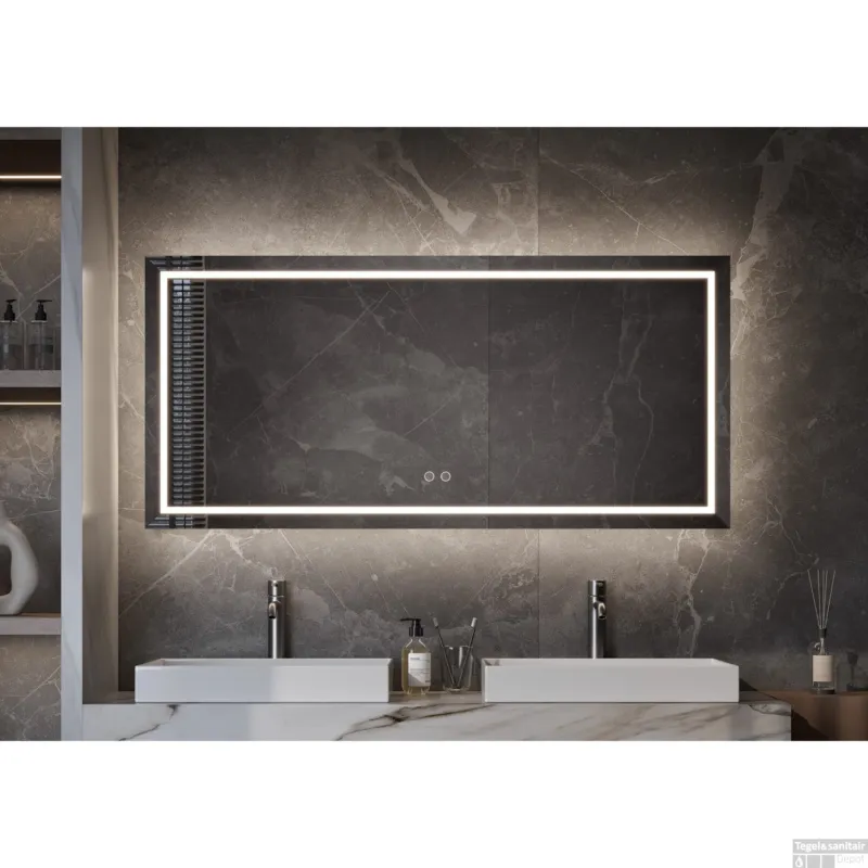 Spiegel Martens & Meijer München Fade 80x70 cm met Directe & Indirecte Verlichting Rondom, Incl. Verwarming & Dimbare Touch Koopje