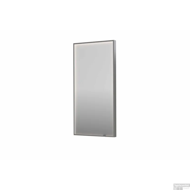 Spiegel INK SP19 50x4x100 cm incl. direct LED-Verlichting Rondom en Spiegelverwarming Geborsteld RVS Fabrieksprijs