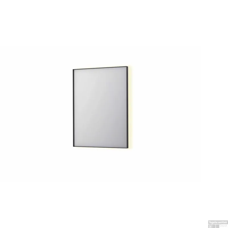 Spiegel INK SP32 60x4x80 cm Incl. Indirect LED-Verlichting Rondom en Spiegelverwarming Mat Zwart Flitsaanbieding