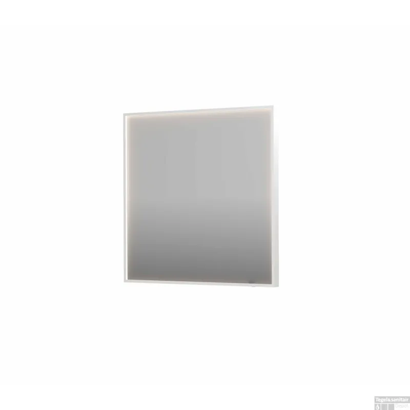 Uitverkoop Spiegel INK SP19 80x4x80 cm incl. direct LED-Verlichting Rondom en Spiegelverwarming Mat Wit