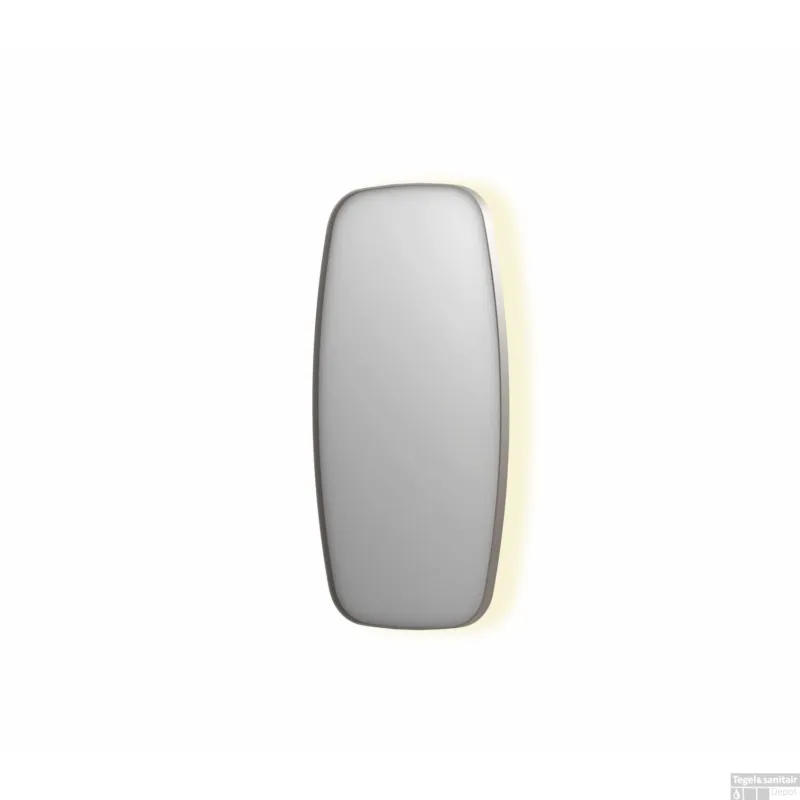 Direct Beschikbaar Spiegel INK SP30 50x4x100 cm incl. Indirect LED-Verlichting Rondom en Spiegelverwarming Geborsteld RVS