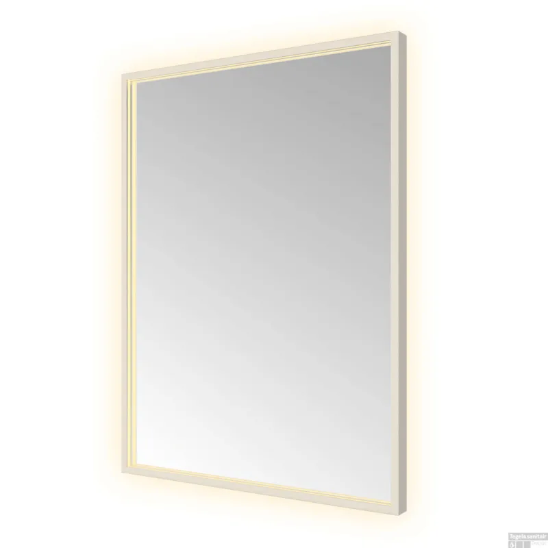 Spiegel Hotbath &MORE 80x60 cm LED-Verlichting Spiegelverwarming Rechthoek RVS Speciale Aanbieding