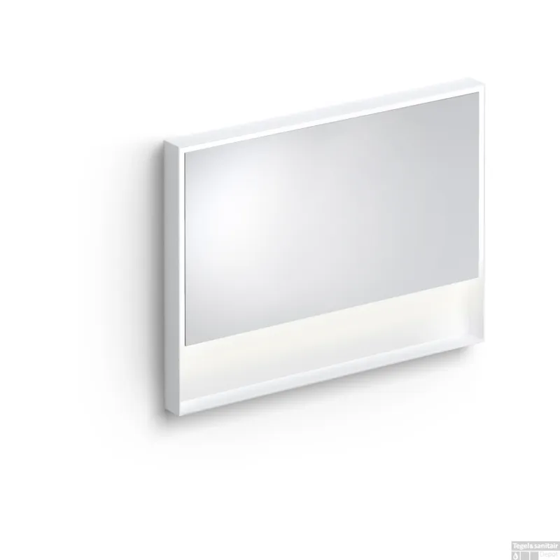 Clou Look At Me Spiegel 2700K LED-Verlichting IP44 Omlijsting In Mat Wit 110x8x80cm Koop Online