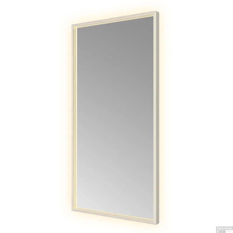 Gereduceerde Prijs Spiegel Hotbath &MORE 80x50 cm LED-Verlichting Spiegelverwarming Rechthoek RVS