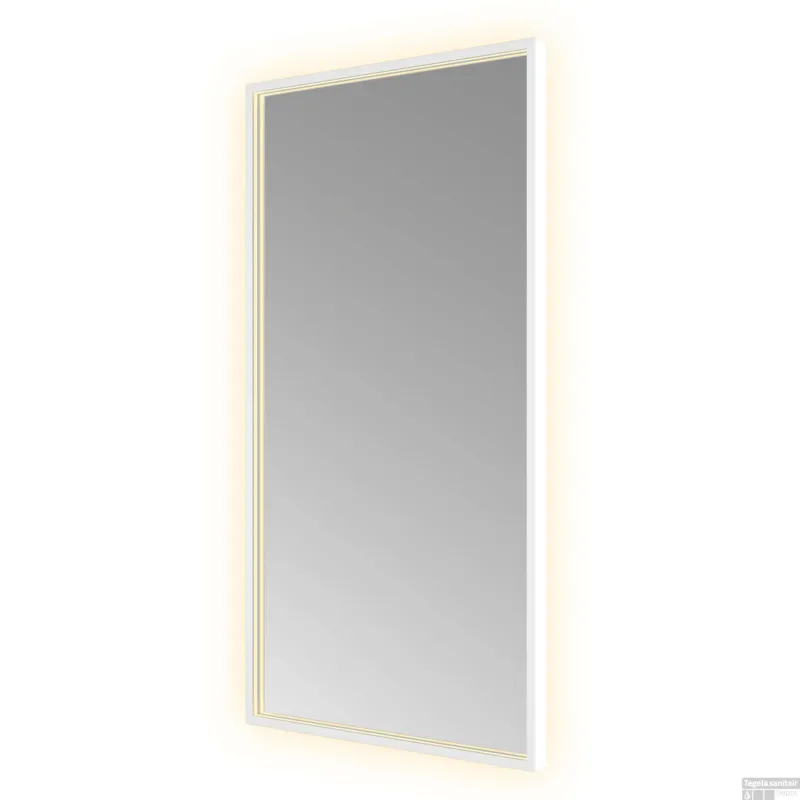 Spiegel Hotbath &MORE 80x50 cm LED-Verlichting Spiegelverwarming Rechthoek Mat Wit Rechtstreeks Van De Fabrikant